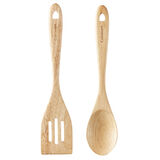 GreenGourmet&reg; Rubberwood 2-Pc Tool Set (Slotted Turner & Solid Spoon) 1