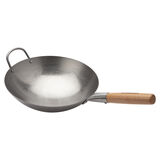 12" Carbon Steel Hammered Wok (Round) 1