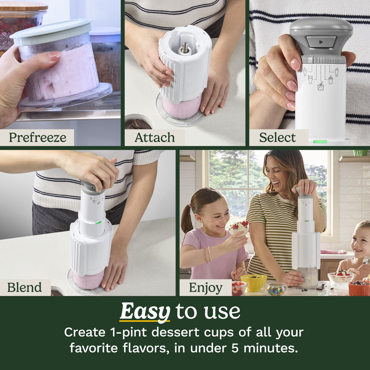 FastFreeze&trade; Max Ice Cream Maker - 1-pint 4