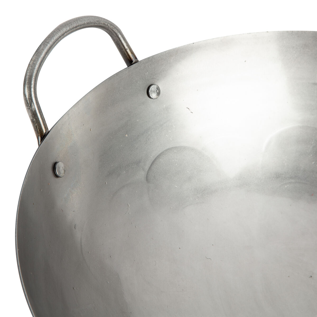 14" Carbon Steel Hammered Wok (Round) 6