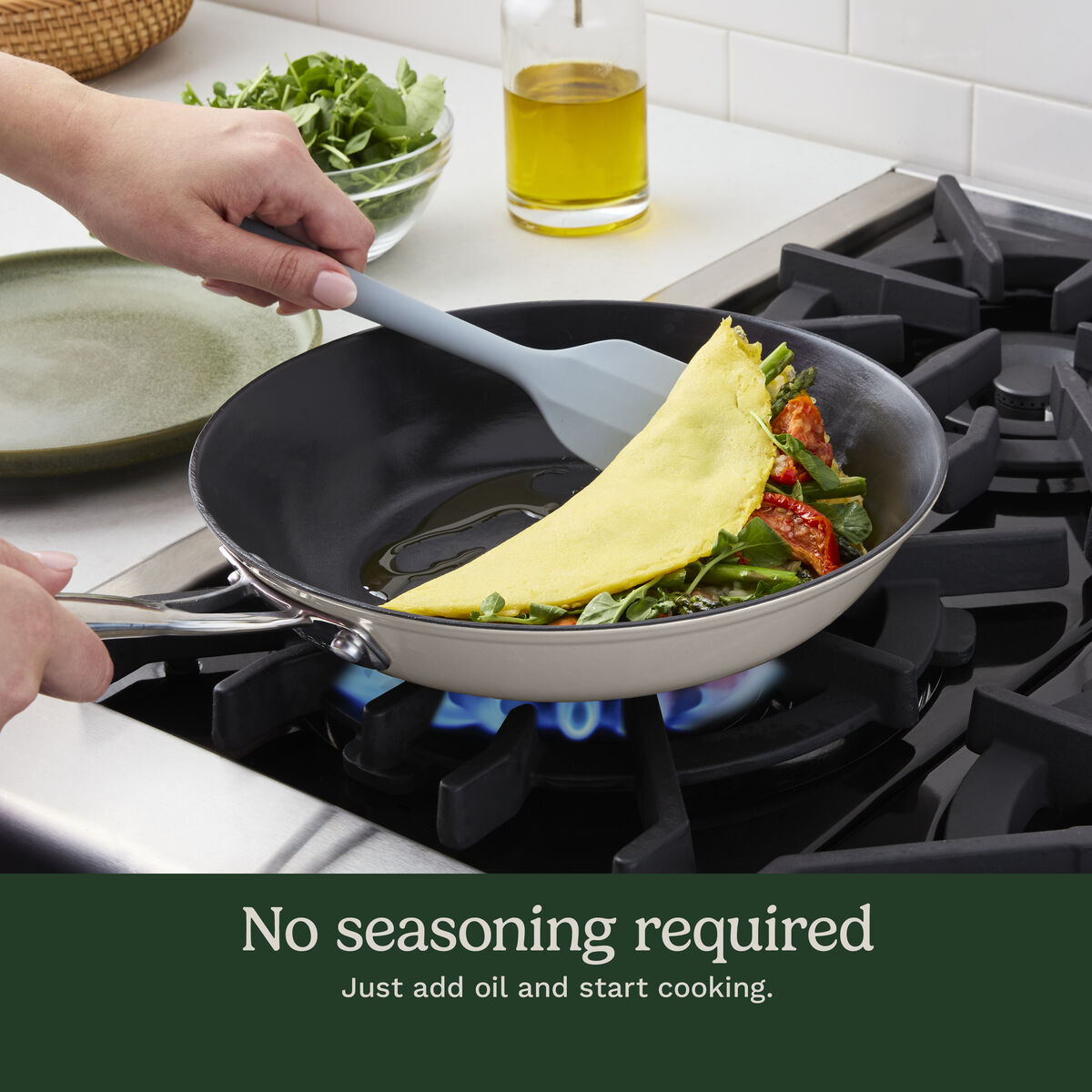 CastLite&trade; Ceramic Nonstick 10" Skillet 5