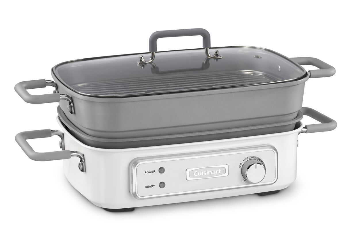 Discontinued STACK5&reg; Multifunctional Grill with Glass Lid 1