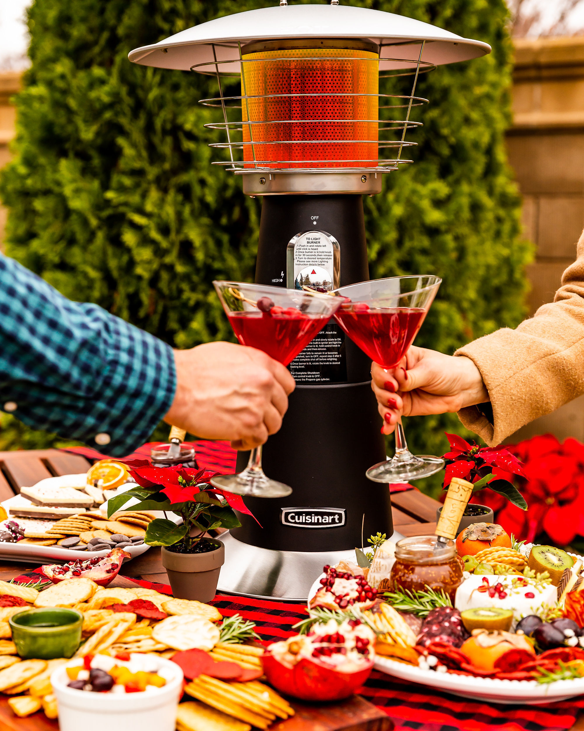 hanover han0203ss mini umbrella tabletop propane patio heater Portable for Outdoor Use Outdoor Heaters for Covered Patio Heater Auto Shut Off & Tip-Over Protection Umbrella Style Gas Outdoor Heater for Deck or Patio : Patio, Lawn it also features a drink tray for casual cold weather conversation Hanover 11000-BTU Stainless Steel Stainless