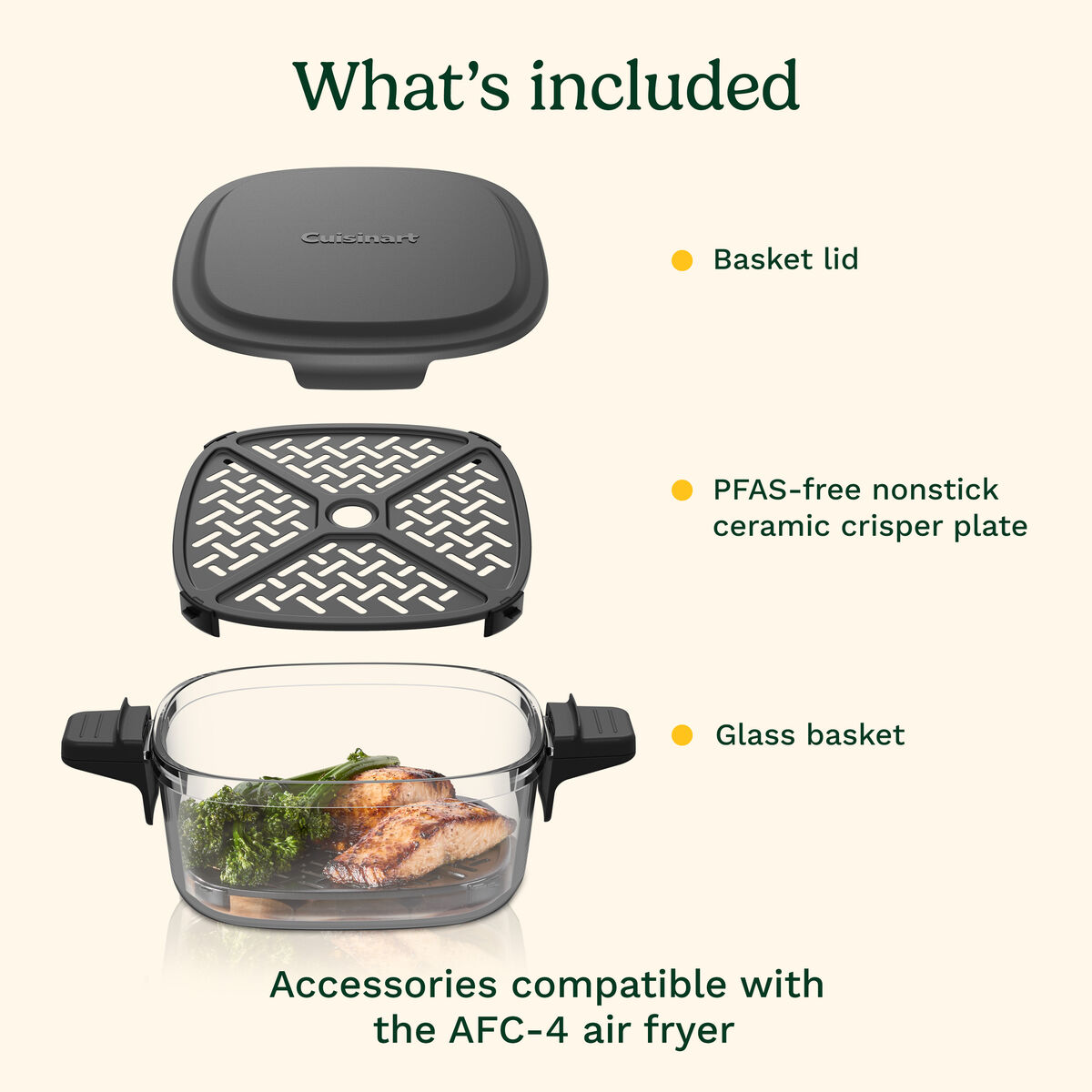 3-Piece Glass Air Fryer Accessory Set 6