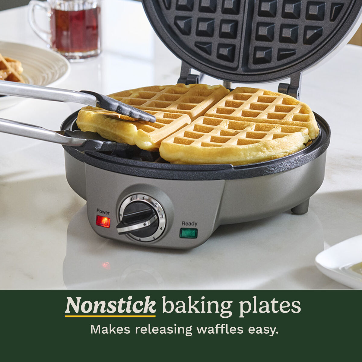4 Slice Belgian Waffle Maker - Round