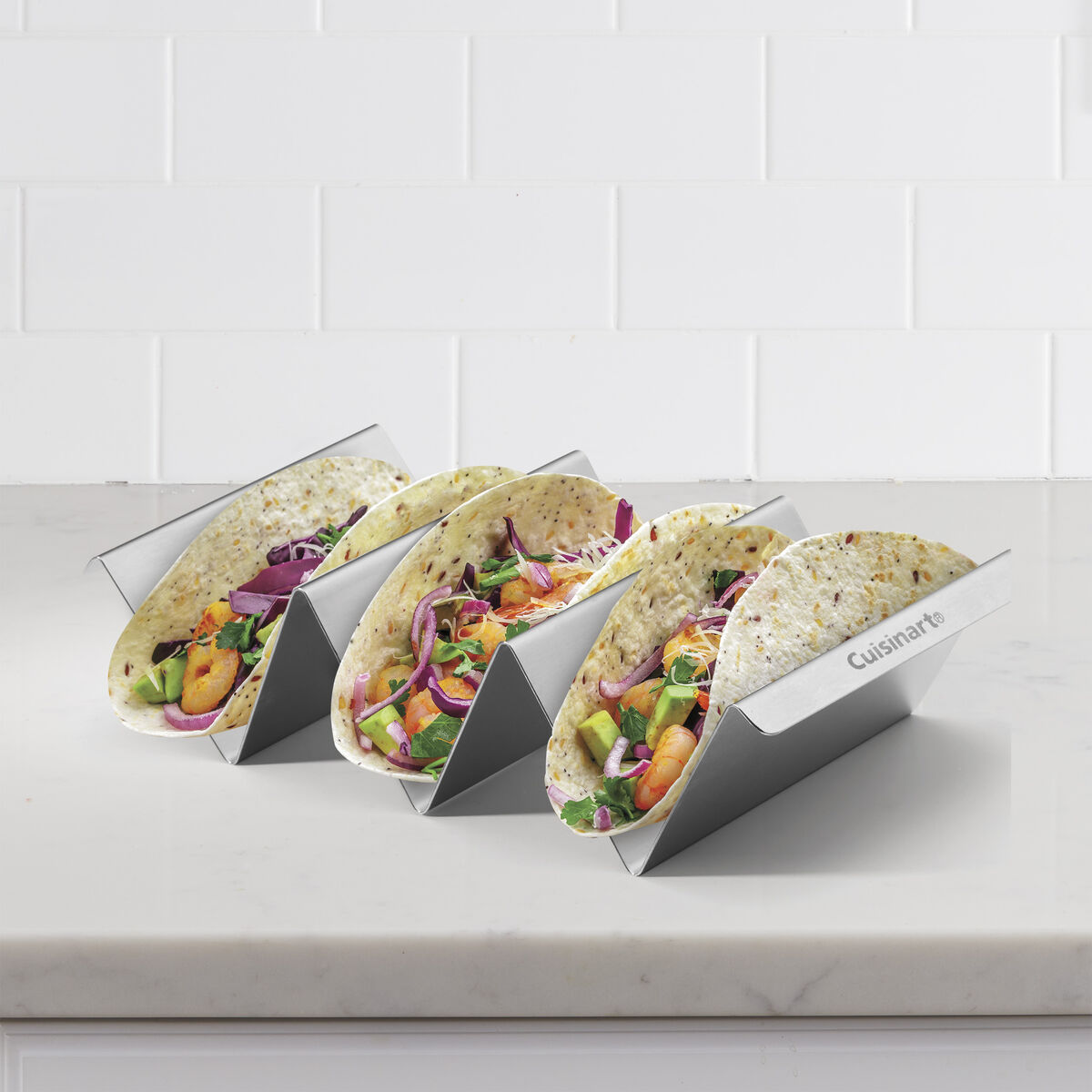 Discontinued 4-Pc Stainless Taco Tray Set 4