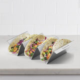 Discontinued 4-Pc Stainless Taco Tray Set 4