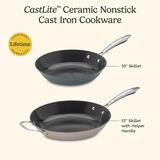 CastLite&trade; Ceramic Nonstick 10" Skillet 8