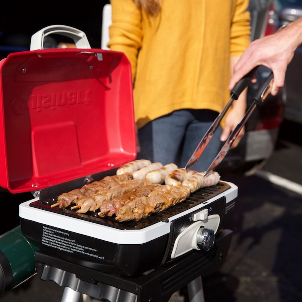Discontinued Petite Gourmet Portable Gas Grill with VersaStand 7