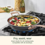 Matte Black Elegance 12&rdquo; Skillet w Helper Handle 6