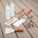 7 Piece Wooden Handle Griddle Set 8