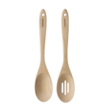 Beechwood 2pc Spoon Set (Solid and Slotted) 1