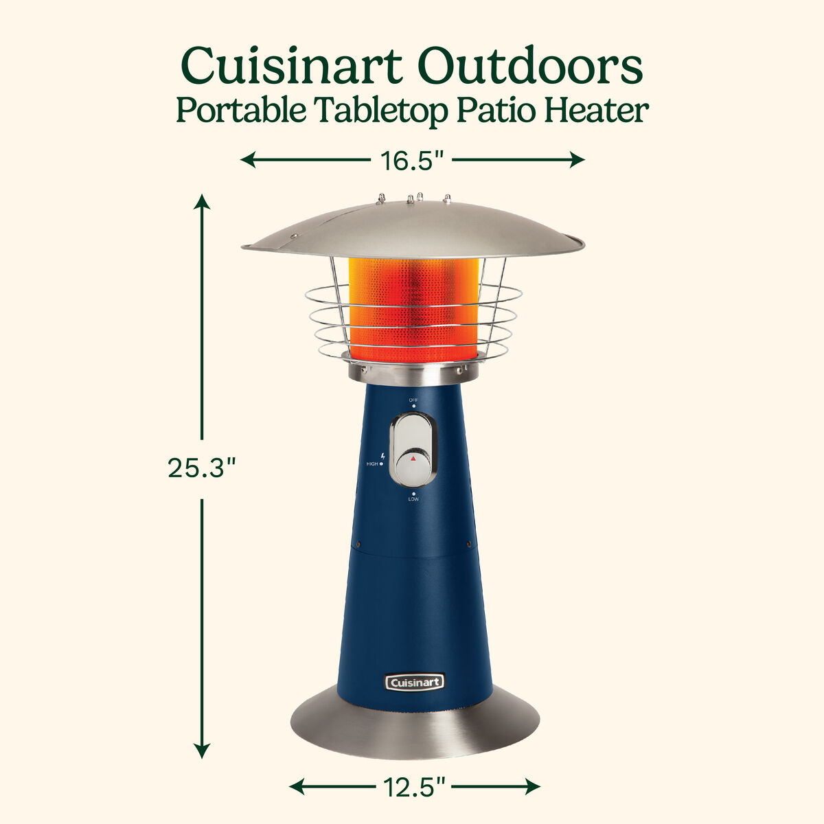 Portable Tabletop Patio Heater-Navy 2