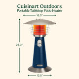 Portable Tabletop Patio Heater-Navy 2