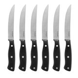 6 Piece Black Triple Rivet Steak Knife Set 1