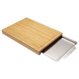 Bamboo Cutting Board with Slide Out Tray 1