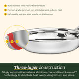 PureClad&trade; Triple-Ply 8" Stainless Steel Skillet 5