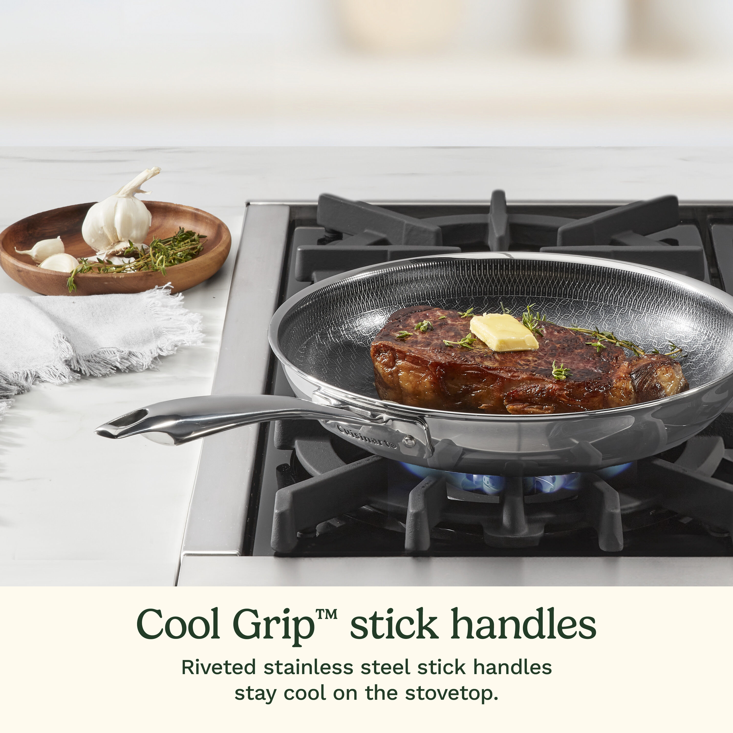 FusionElite+™ Hybrid Nonstick Tri-Ply Stainless Steel 6-Pc Skillet
