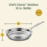 Chef's Classic&trade; Stainless 10'' Skillet 5