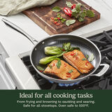 FusionElite+&trade; Hybrid Tri-Ply Stainless Steel 12" Skillet w/Helper 8
