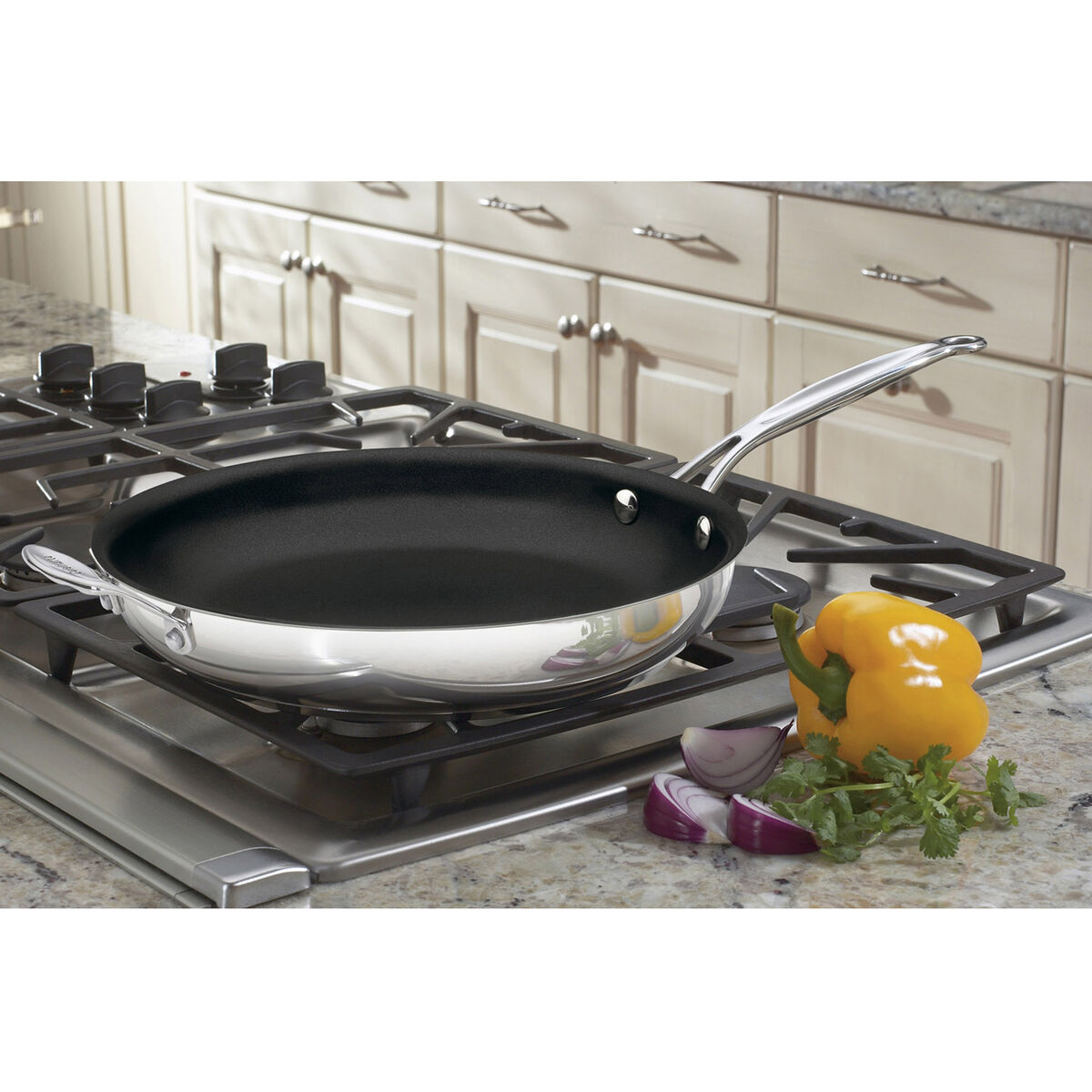 Chef's Classic&trade; Stainless 12" Skillet with Helper Handle 2