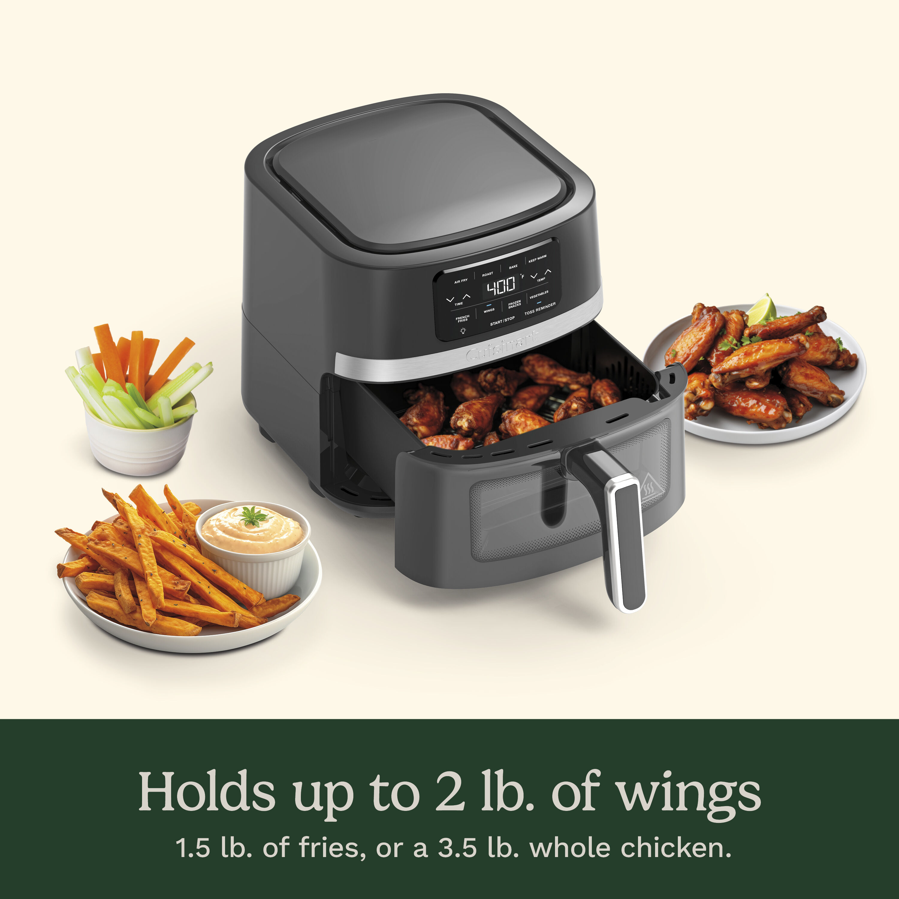 値下げ！Cuisinart 4.5-Quart Basket Air Fryer 4.5-qt Digital Basket Air Fryer (AIR-160) | $30 Off - Cuisinart