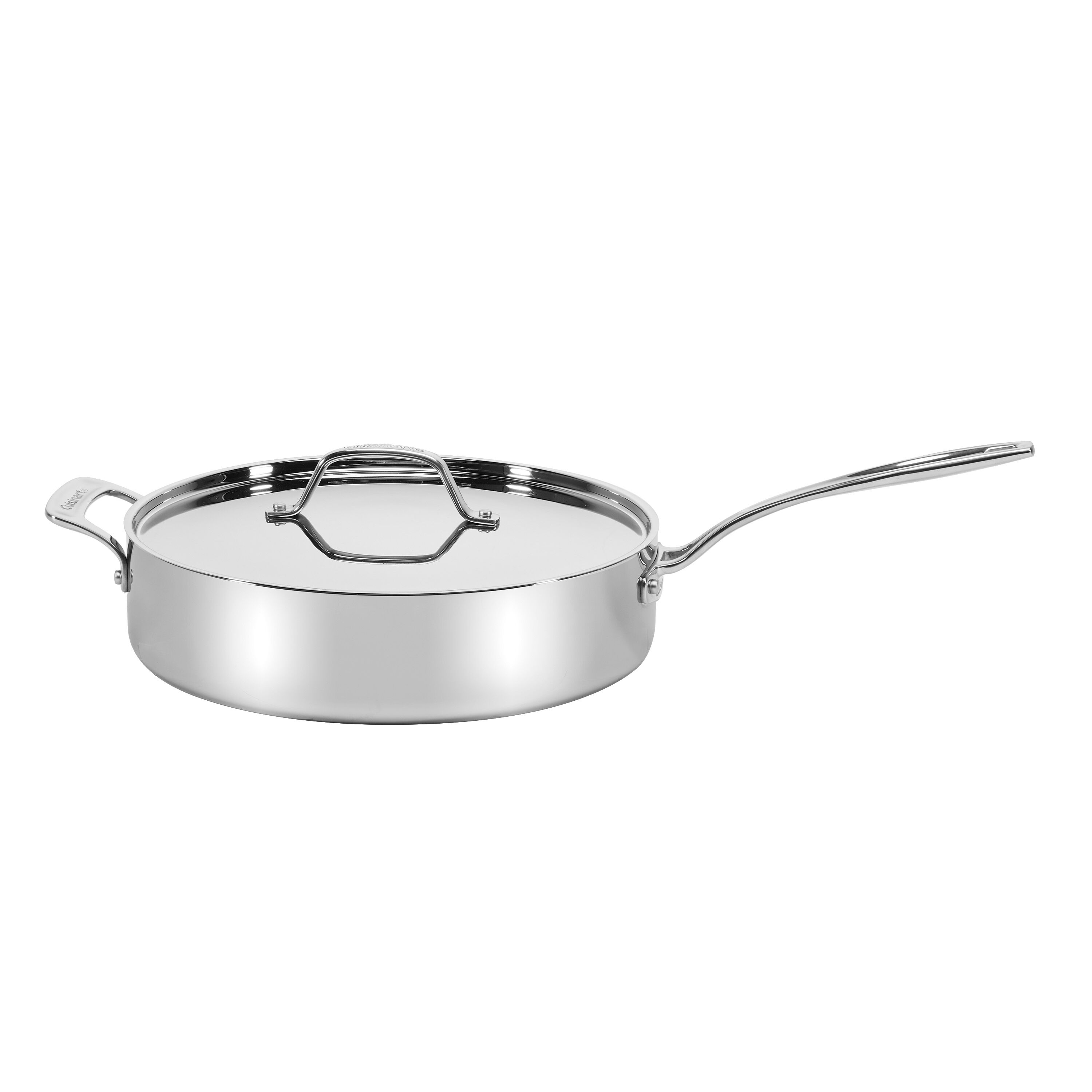 Custom-Clad 5-Ply 5.5 Qt. Saute Pan with Helper Handle & Cover - Thumbnail 3