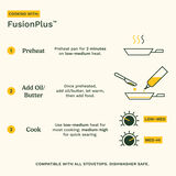 FusionPlus&trade; Hybrid 2-Pk Skillets (10" & 12")
