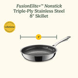 FusionElite+&trade; Hybrid Tri-Ply Stainless Steel 8" Skillet 10