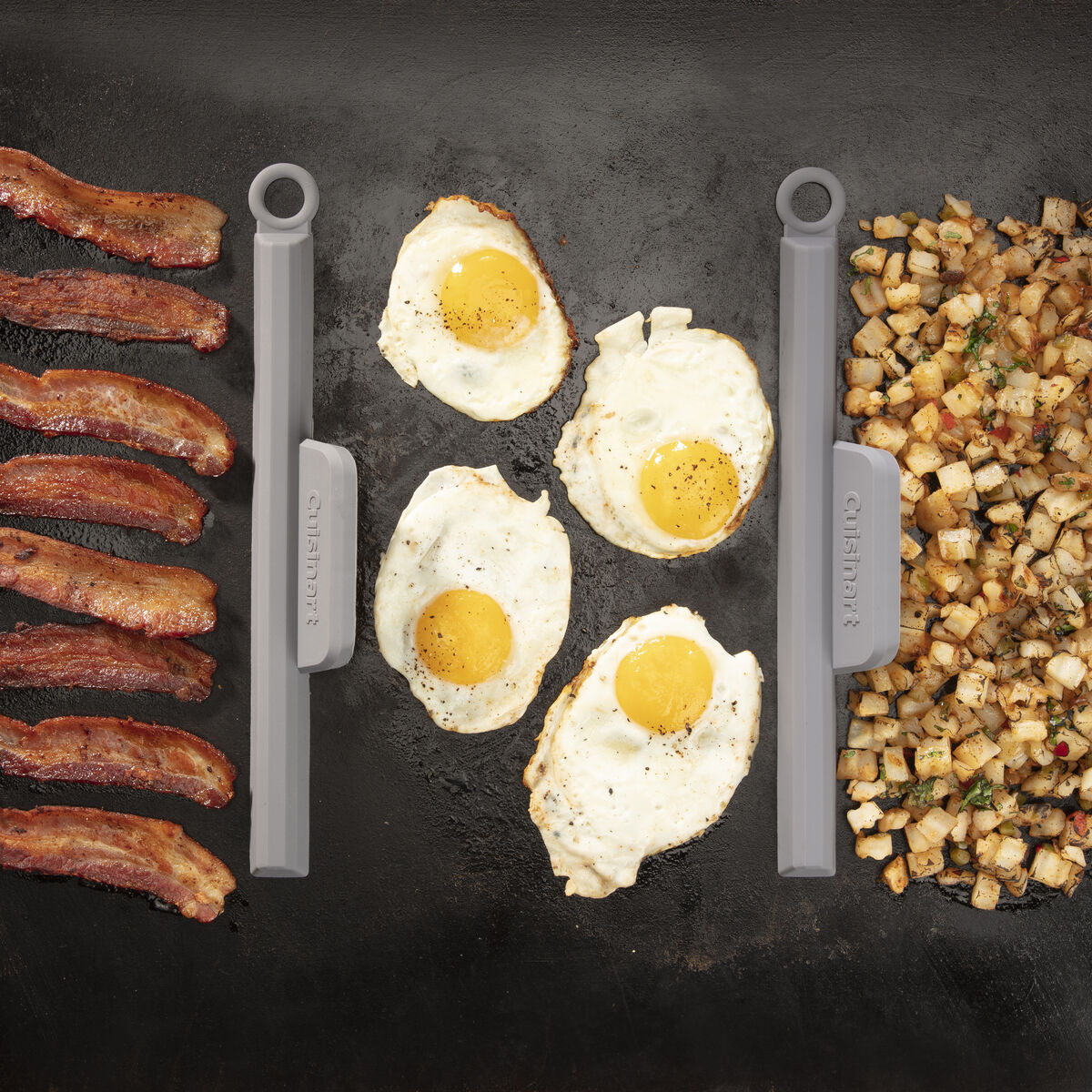 2 Piece Silicone Griddle Food Dividers 5