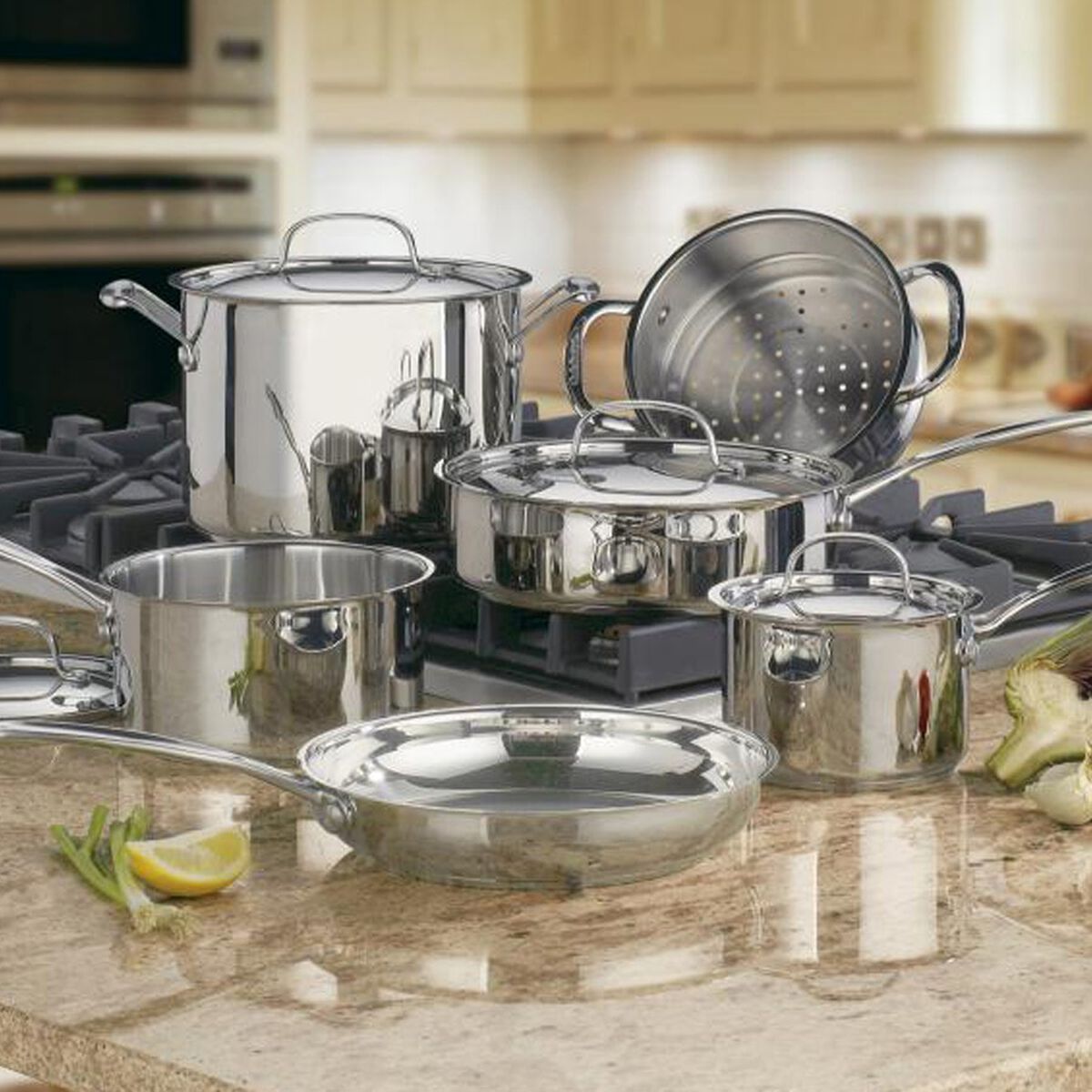 Discontinued Chef's Classic™ Nonstick Stainless 10 Piece Set