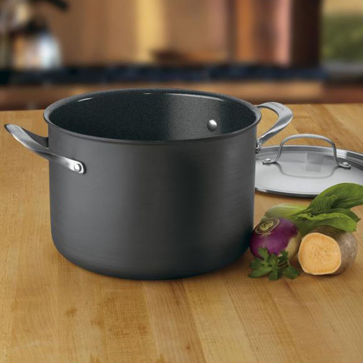 Discontinued GreenGourmet&reg; Hard Anodized 8 Quart Stockpot with Cover 2