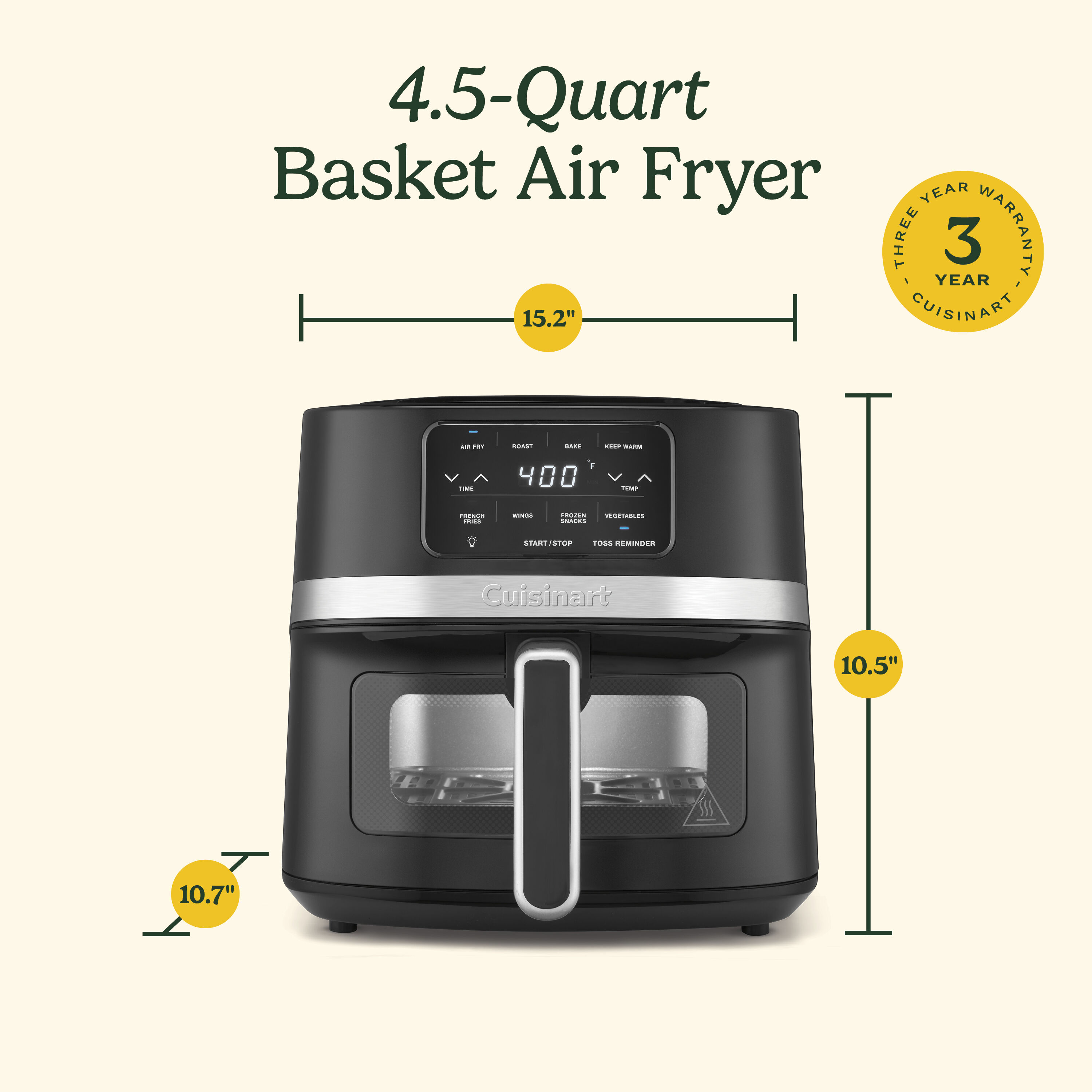 Digital Air Fryer, 4.5-qt Basket (AIR-160) - Cuisinart