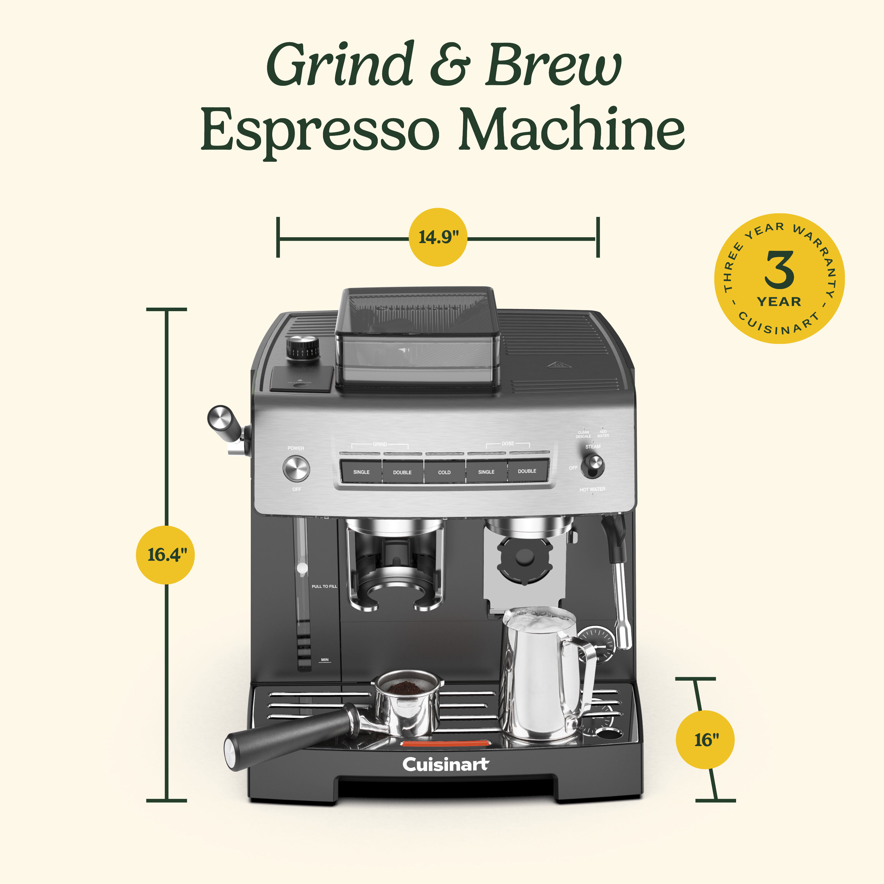 Espresso Bar™ Grind & Brew Espresso Machine - Cuisinart