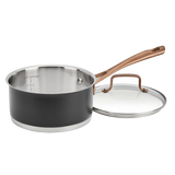 Discontinued Matte Black Elegance 1.5qt Saucepan with Cover 1