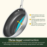 FusionElite+&trade; Hybrid Tri-Ply Stainless Steel 10" Skillet