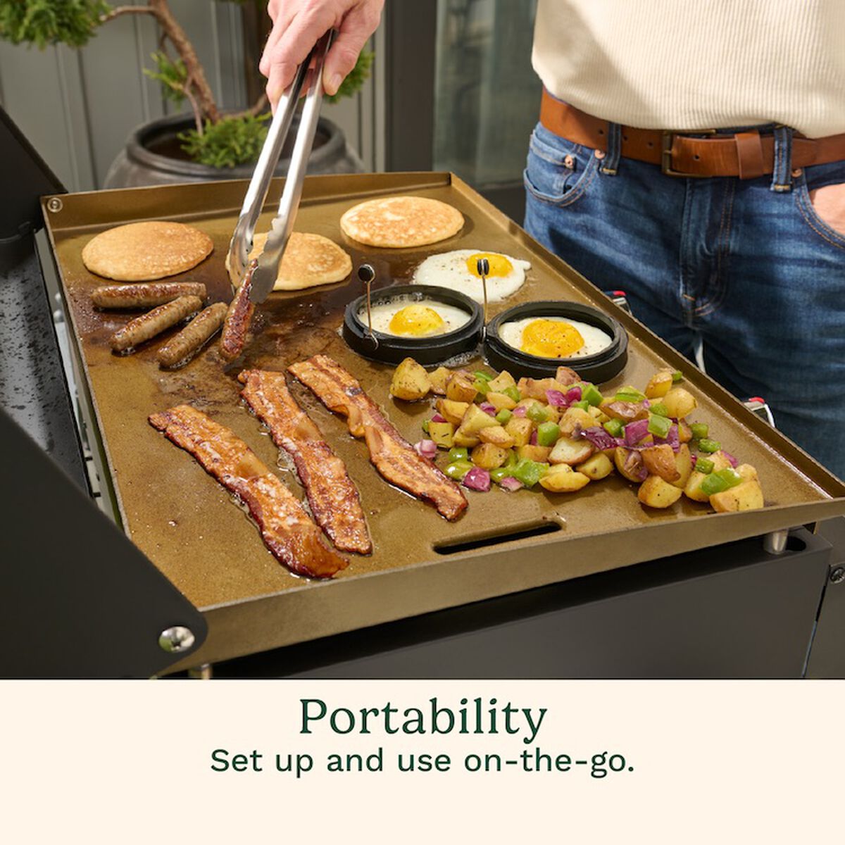 22" Tabletop Gas Griddle with Hood 3