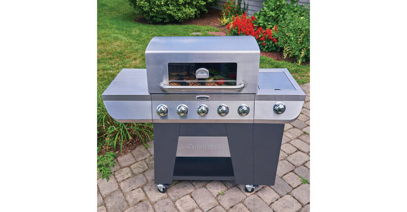 Discontinued 3-in-1 Stainless Five Burner Gas Grill