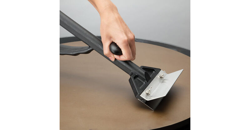 Heavy Duty Griddle Scraper - 6 Inch Blade and Splash Guard