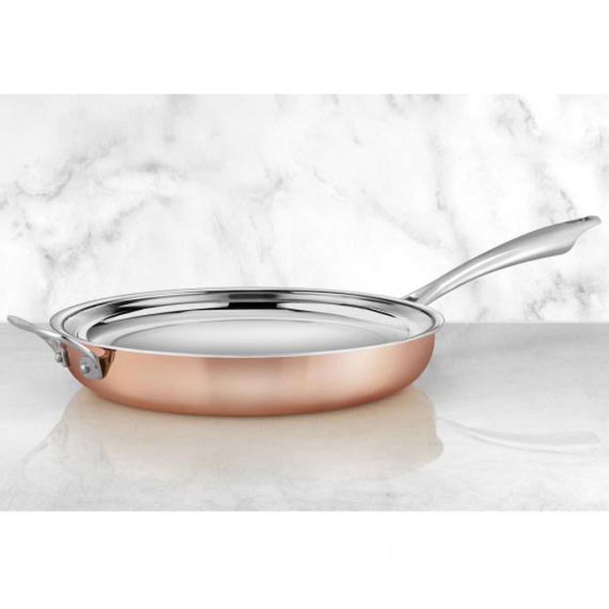 Discontinued Tri-Ply Stainless 12" Skillet with Helper Handle 3