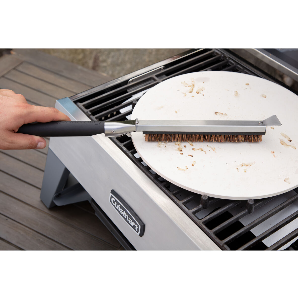 Cuisinart Pizza Oven Stone 21&rdquo; Cleaning Brush with Heat Resistant Natural Fiber Bristles&rdquo; 5