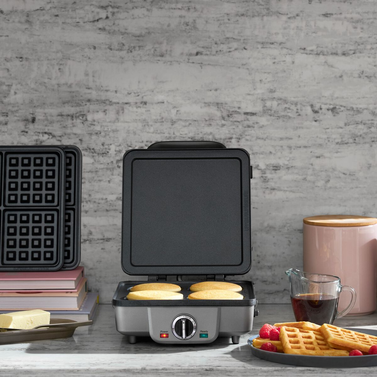 Discontinued Belgian Waffle Maker with Pancake Plates