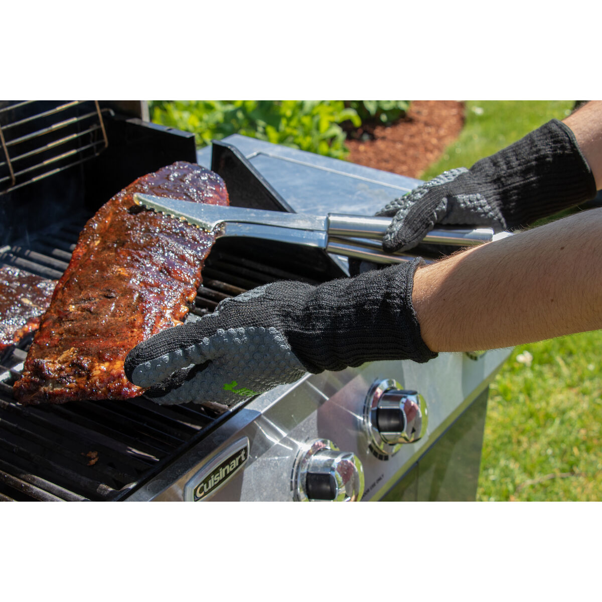 Full Coverage Heat Resistant Grill Gloves 6