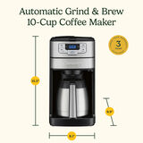 Automatic Grind & Brew 10 Cup Coffee Maker