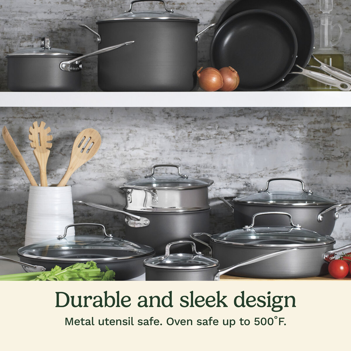 17 Piece Chef&rsquo;s Classic &trade; Nonstick Hard Anodized Set 2