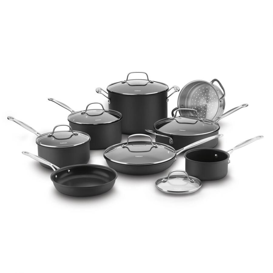 Chef's Classic Nonstick Hard-Anodized 14-Piece Cookware Set with Bakeware