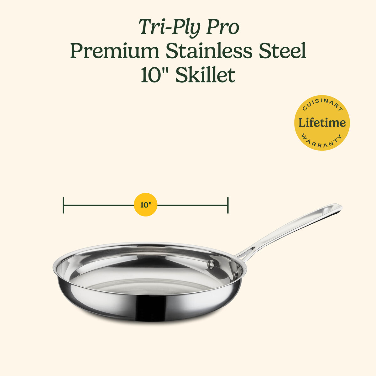 Discontinued 10" Tri-Ply Stainless Steel Skillet 8