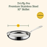 Discontinued 10" Tri-Ply Stainless Steel Skillet 8