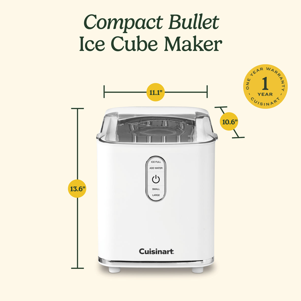 Compact Bullet Ice Cube Maker