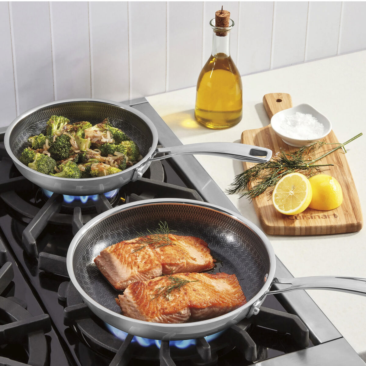 FusionPlus&reg; Hybrid Stainless Steel 2-Pk Skillets (8" & 10") 2